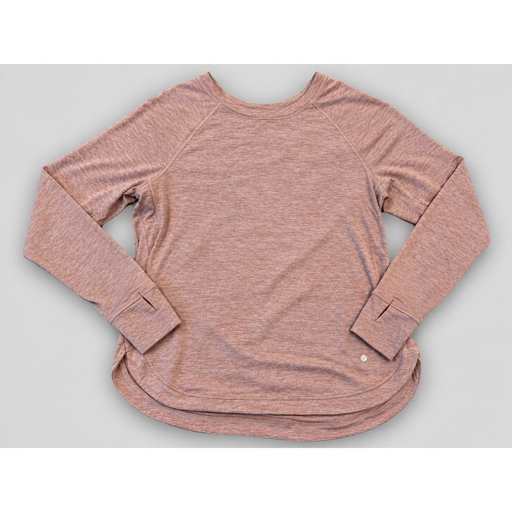 Apana Running Top Women Small Pink Excellent Thumb Holes Yoga Long Sleeve Shirt
